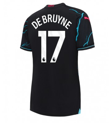 Manchester City Kevin De Bruyne #17 Tercera Equipación Mujer 2023-24 Manga Corta